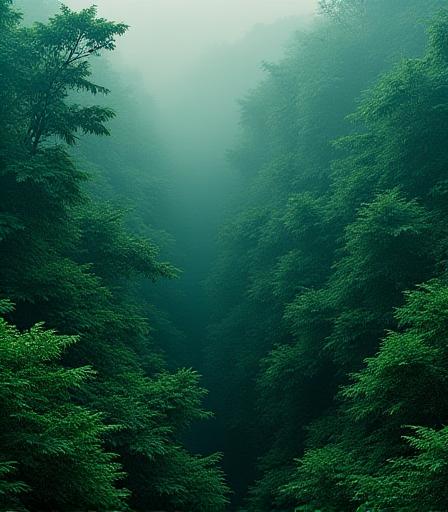 Lush green rainforest canopy from above